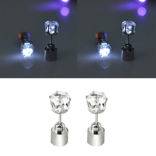 Ένα ζευγάρι σκουλαρίκια με διαμάντια Led (λευκά) δώρο έκπληξη 1
