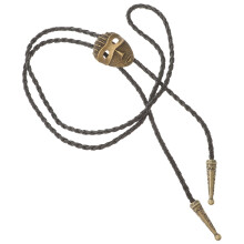 1Modieuze Vintage Bolo Tie Ketting Met Charm En PU