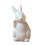 (2) Modern Pure White Ceramic Rabbit Figurine Home Decoration China Gift 1