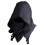 (Black) Cappello con cappuccio da cavaliere ladro celtico medievale per Halloween e cosplay. 1