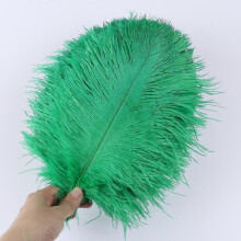 (glass green, 25-30cm) 10PcsLot 15-20cm White Ostrich Feathers Colorful Plumes Holiday Carnival Handicraft