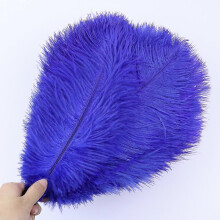 (Royal blue, 25-30cm) 10PcsLot 15-20cm White Ostrich Feathers Colorful Plumes Holiday Carnival Handicraft