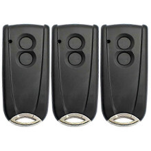 3 peças comando remoto para porta de garagem compatível com automatismos EcoStar RSC2-433 RSE2-433 RSZ1-433 e Hormann Li