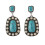 925 Sterling Silver Plated Turquoise Earrings (Silver) Surprise Gift 2