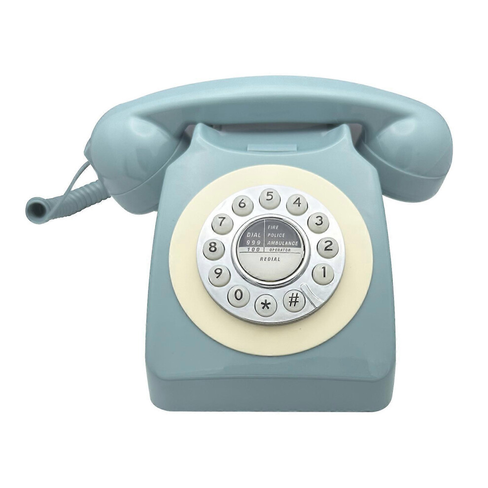 (Blue) Antique Telephone Wedding Guestbook With Unlimited Message Recording Blue 5782074369065