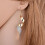 Frosted Long Earrings, Twisted Hoop Earrings (Silver) Surprise Gift 6