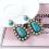 925 Sterling Silver Plated Turquoise Earrings (Silver) Surprise Gift 6