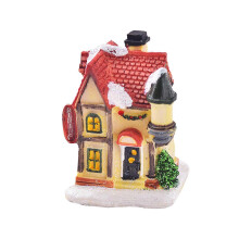 (Style B) LED Christmas Village House Decoration Micro Landscape Desktop Ornament
