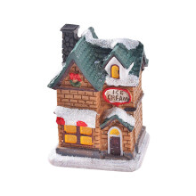 (Style D) LED Christmas Village House Decoration Micro Landscape Desktop Ornament