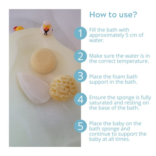 EllieFant Baby Bath Foam Support Mat  4 Pc Gift Set Includes Skid Proo 1