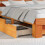VidaXL vidaXL Bed Frame with Headboard Wax Brown 200 x 200 cm Solid Pine Wood 3
