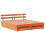 VidaXL vidaXL Bed Frame with Headboard Wax Brown 200 x 200 cm Solid Pine Wood 4