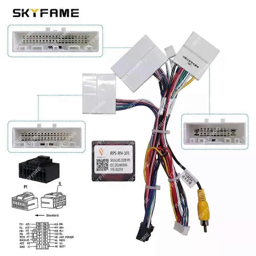 Gilt für 16-poligen Kabelbaumadapter, CAN-Bus-Box-Decoder, Android-Radio-Stromkabel für Renault 1