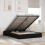 VidaXL vidaXL Ottoman Bed Frame Black Queen Size Fabric 1