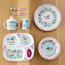 Tyrrell Katz Kids Unicorn Printed Bowl in Melamine Dishwasher Safe Gi