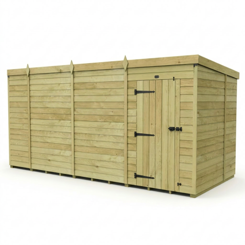 13 x 6 Pent Shed Tanalised (Single Door, No Windows) 1