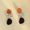 Acrylic Irregular Pattern Patchwork Leopard Print Long Earrings (03) Surprise Gift 3