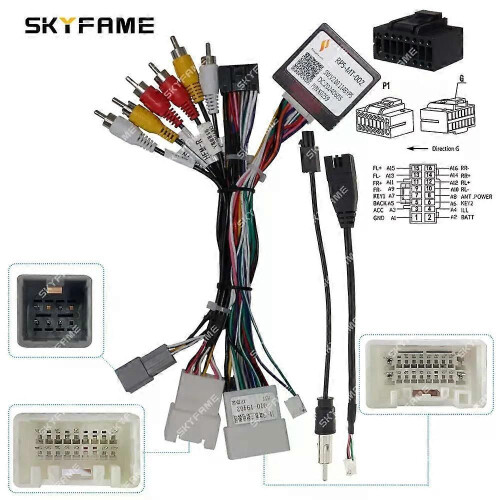 Gilt für 16-poligen Kabelbaumadapter, CAN-Bus-Box-Decoder, Android-Radio-Stromkabel für Mitsubishi 1