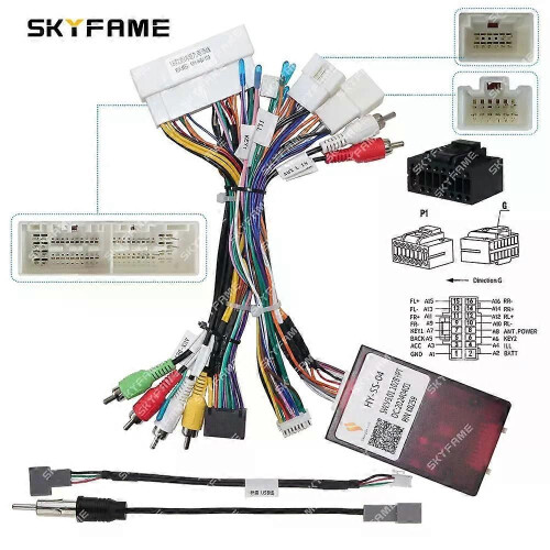 Gilt für 16-poligen Kabelbaumadapter, CAN-Bus-Box-Decoder, Android-Radio-Stromkabel für Hyundai 1