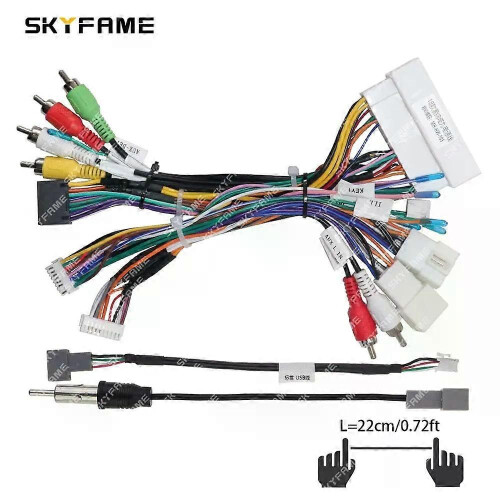 Gilt für 16-poligen Kabelbaumadapter, CAN-Bus-Box-Decoder, Android-Radio-Stromkabel für Hyundai 2