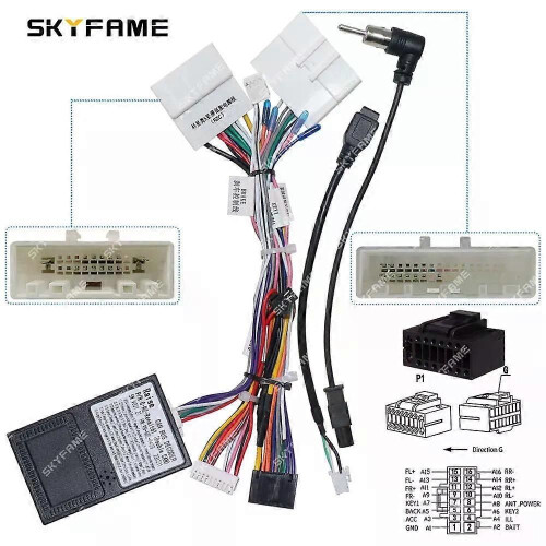 Gilt für 16-poligen Kabelbaumadapter, CAN-Bus-Box-Decoder, Tesla-Android-Radio-Stromkabel für Renault 1