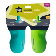 Tommee Tippee Insulated Sportee Bottle 260ml for Toddlers 12m 2 Pack G