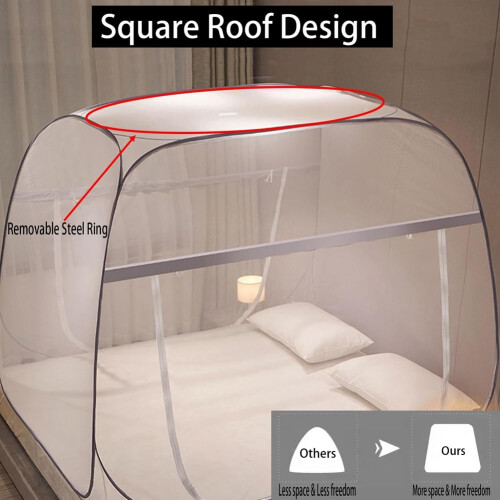 Pop Up Mosquito Net for Bed with Bottom Suit for King Bed Foldable Mos 1