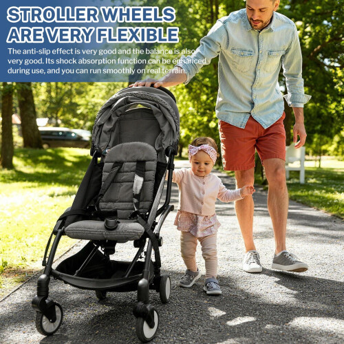 Baby Strollers Rubber Wheels 1 Pair of Replacement Babyzen Stroller Pr 2