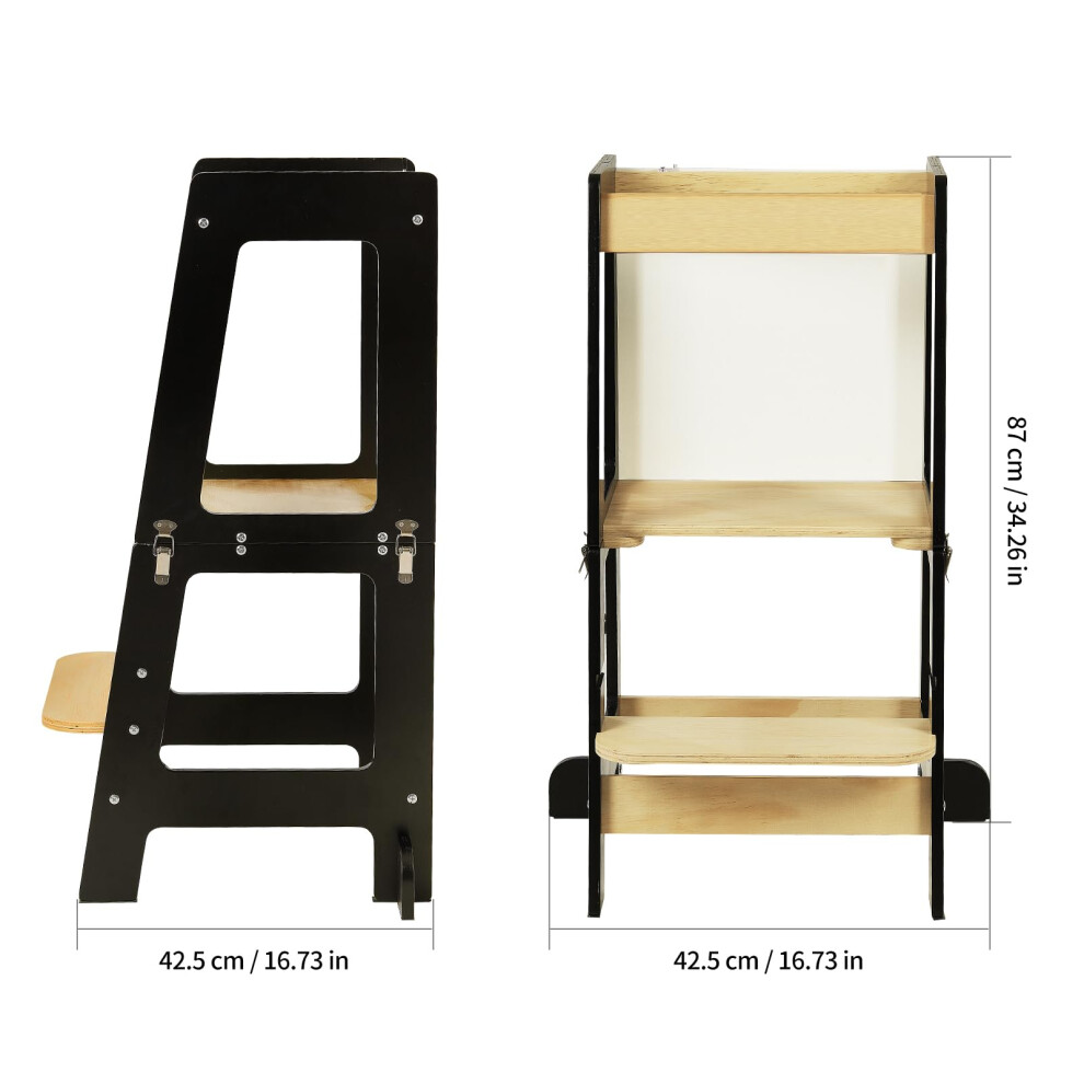 Youyijia 3In1 Toddler Learning Tower Kids Step Stool Mini Desk With S