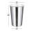 Premium Stainless Steel Cups 16 Oz Pint Cup Tumbler (16 Pack) - Stackable Durable Cup 7