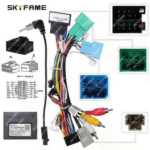 Gilt für 16-poligen Kabelbaumadapter, CAN-Bus-Box-Decoder, Android-Radio-Stromkabel für Fiat Strada 1