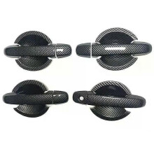 (schwarze Schale) Kompatibel mit Toyota Aqua 2011–2017, Türgriffabdeckung aus glänzend schwarzem Carbonfaser-Material