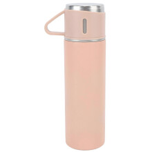 Pahar izolator de 500 ml, din oțel inoxidabil, pentru călătorii, cu mâner, capac multifuncțional, pentru casă și exte