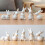(2) Modern Pure White Ceramic Rabbit Figurine Home Decoration China Gift 2