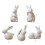 (2) Modern Pure White Ceramic Rabbit Figurine Home Decoration China Gift 3