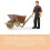 Brown Plastic Farmer Tools Model 1Set Decorative Play Elements 3