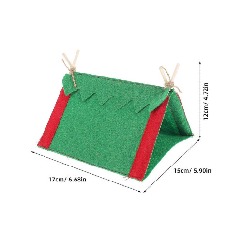 Felt Wood Tiny Camping Tent Dollhouse Decoration Miniature 1