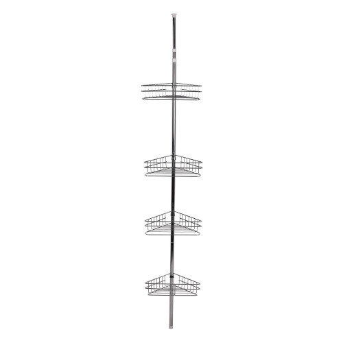 4 Tier Telescopic Bathroom Corner Shelf Rack Caddy Storage Bath Shower Organiser 1