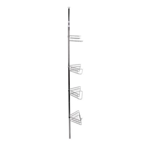 4 Tier Telescopic Bathroom Corner Shelf Rack Caddy Storage Bath Shower Organiser 2
