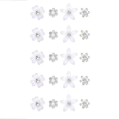 Elegantes Strass-Haarschmuck-Set - 20 Stück Silver 2