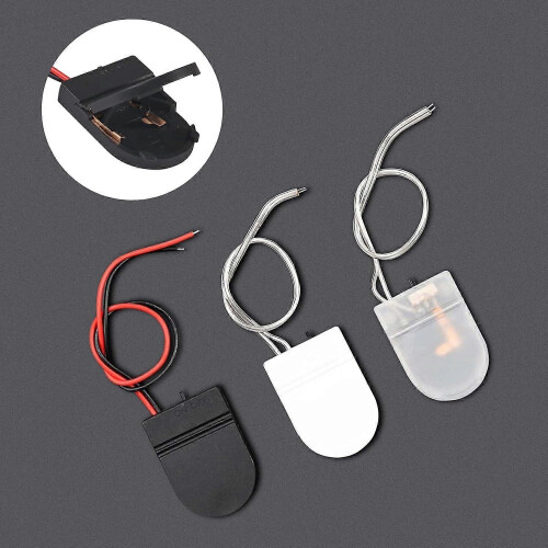 portabatterie a bottone CR2032 da 3V con interruttore on/off e cavi 1