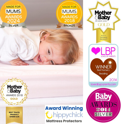 Hippychick Cotton Fitted Mattress Protector 100 Percent Waterproof Ant 2