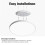 Luminária de Teto Embutida LED de 12 Polegadas 24W Luminária Redonda Plana Moderna para Cozinhas, Escadas, Quartos B 3