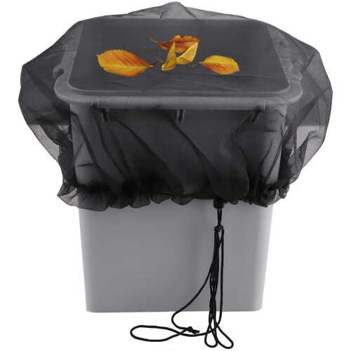 (L) Adjustable Drawstring Rain Butt Barrel Protective Net for Outdoor Balcony Veranda stcyv 2