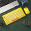 2.4G Wireless Keyboard Mouse Set Gaming Colorful Round Keycap Keyboard Multimedia Keys for Windows / 9
