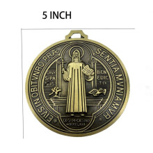 2X Benedict Home Blessing Medal Saint Benedict Extra Large Medallion Home Protector Religious Gift for Hanging Door