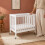 Kiddi Centre Folding Baby CotCrib on Wheels – Solid Pine Lightweight 2