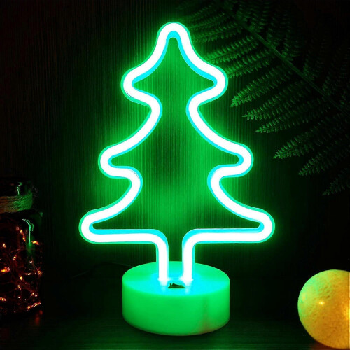 LED Neon Christmas Tree Lights USB Battery Powered Table Decorations 1