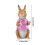 Mini Easter Bunny Pink Coat Resin Statue Home Holiday Party Decor 4