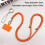 Orange Telephone Lanyard With Cord Strap 3